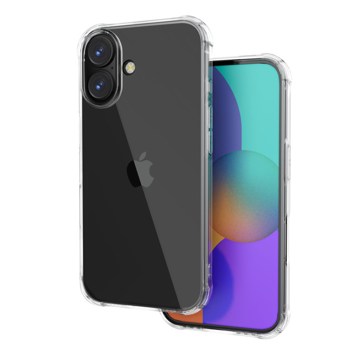 ONES for iPhone 16 Plus Case Clear Slim Soft TPU Silicone Cover Military Drop Protective Thin Phone Bumper Case with Sho