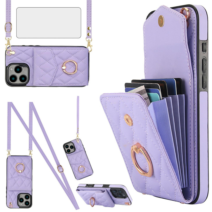 Asuwish Compatible with iPhone 16 Pro 63 inch Wallet Case Tempered Glass Screen Protector and Wrist Strap Ring RFID Bloc