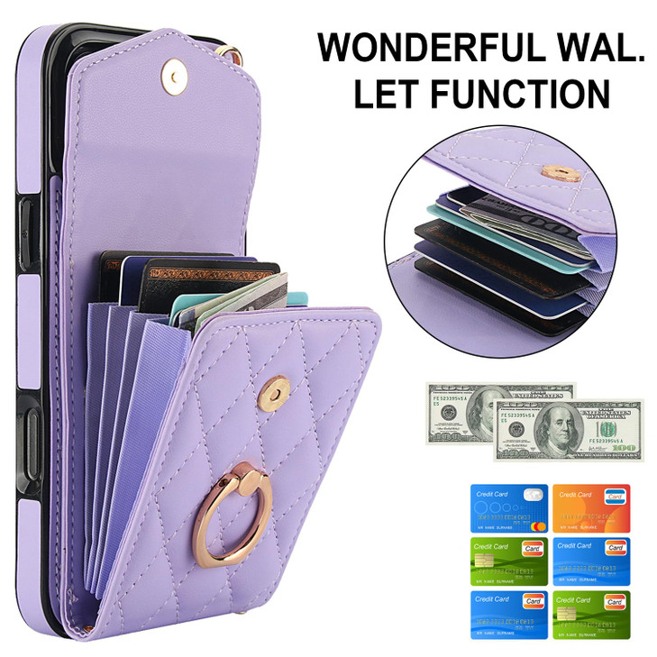 Asuwish Compatible with iPhone 16 Pro 63 inch Wallet Case Tempered Glass Screen Protector and Wrist Strap Ring RFID Bloc