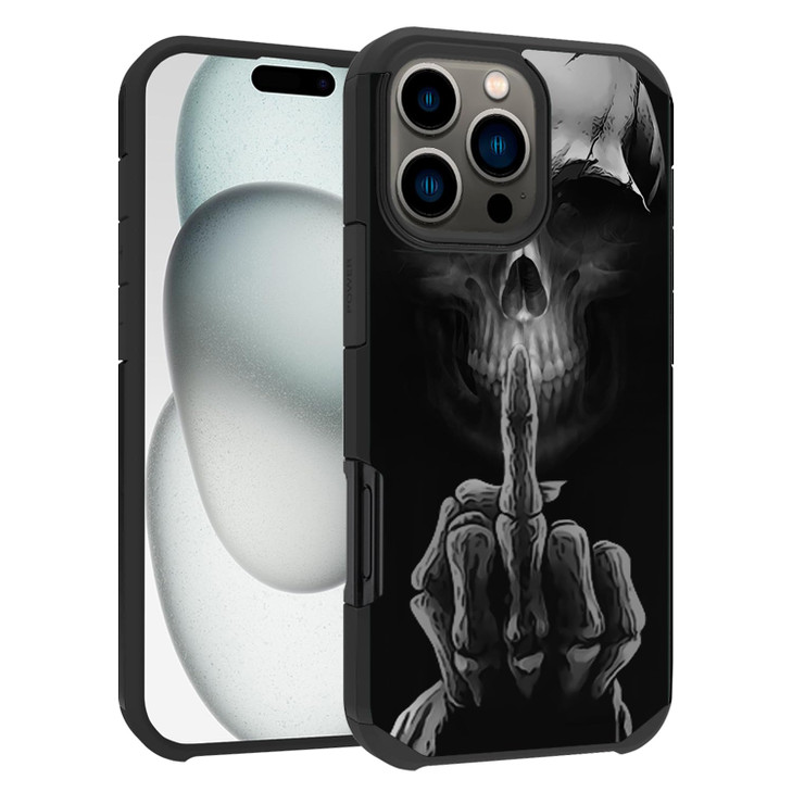 ZXHSBROK for iPhone 16 Pro Max Case Heavy Duty Dual Layer Hybrid Hard PC Soft Silicone Shockproof Drop Phone Protective