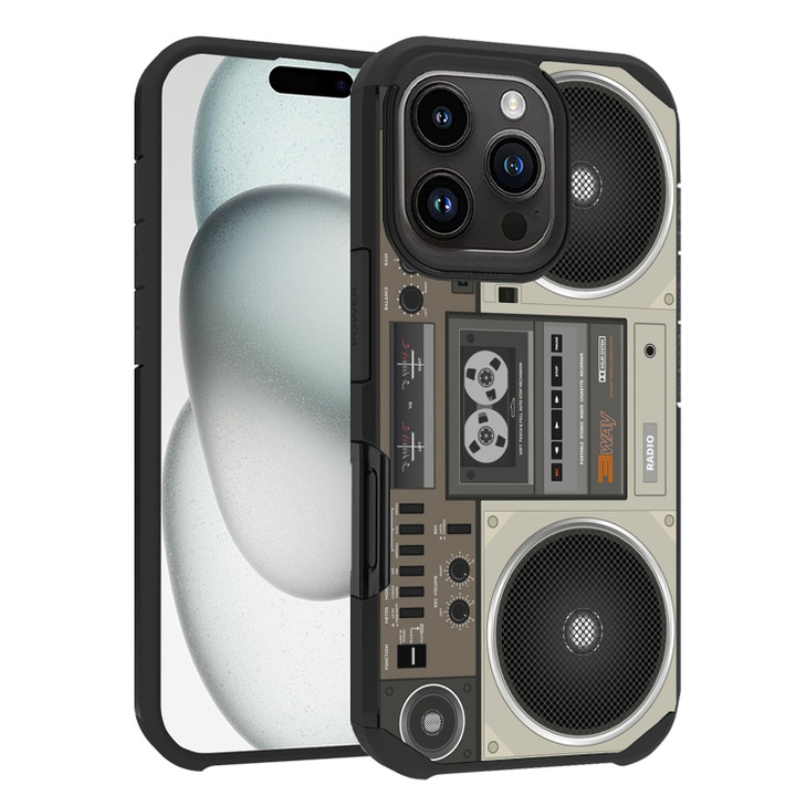 ZXHSBROK Designed for iPhone 16 Pro Case Heavy Duty Dual Layer Hybrid Hard PC Soft Silicone Shockproof Drop Phone Protec