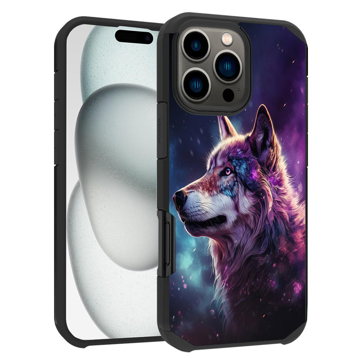 ZXHSBROK for iPhone 16 Pro Max Case Heavy Duty Dual Layer Hybrid Hard PC Soft Silicone Shockproof Drop Phone Protective