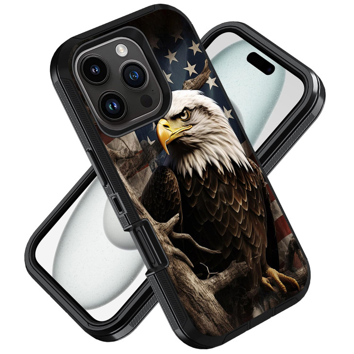 ZXHSBROK Designed for iPhone 16 Pro Max Case Military Grade Heavy Duty 3Layer Shockproof Drop Phone Protective Cover for