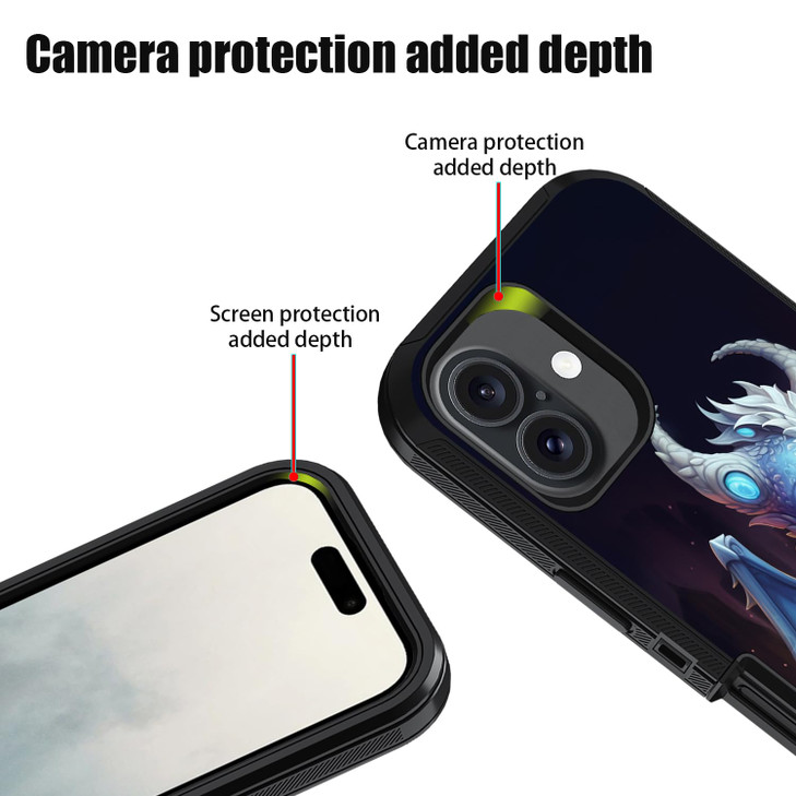 BXIKEOPIU Designed for iPhone 16 Plus Case Heavy Duty 3Layer Shockproof DustDrop Proof FullBody Rugged Phone Protective