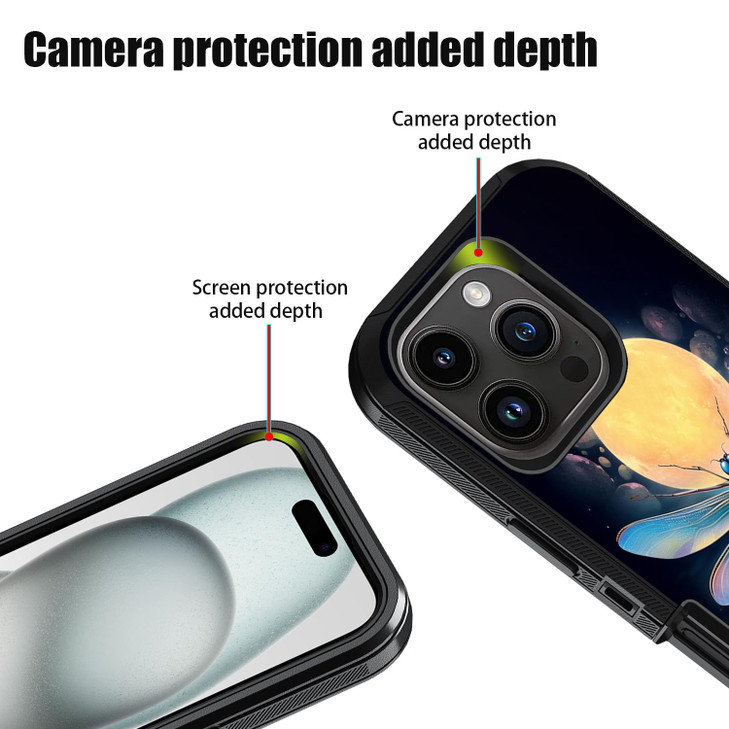 BXIKEOPIU Designed for iPhone 16 Pro Max Case Heavy Duty 3Layer Shockproof DustDrop Proof FullBody Rugged Phone Protecti