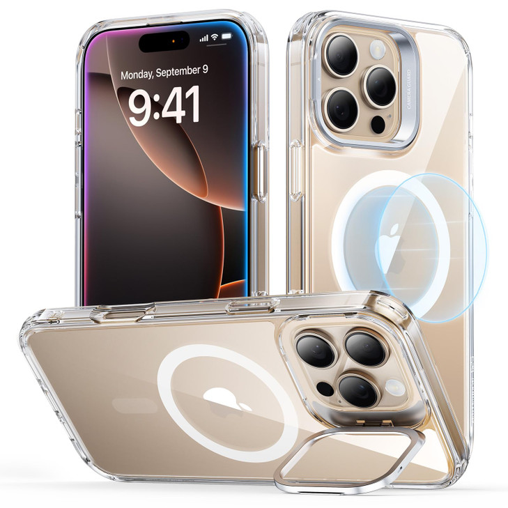 ESR for iPhone 16 Pro Case Compatible with MagSafe MilitaryGrade Protective Builtin Stash Stand Phone Case ScratchResist