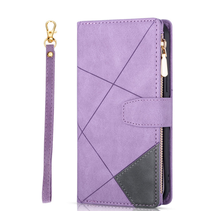 ZCDAYE Case for iPhone 15 Plus iPhone 15 Plus Wallet Phone Case with Card Holder Wristle Strap Indentation Texture Leath