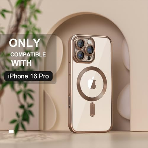 Misea Magnetic for iPhone 16 Pro Case Compatible with MagSafe Never Yellowing Military Grade Drop Protection Full Camera