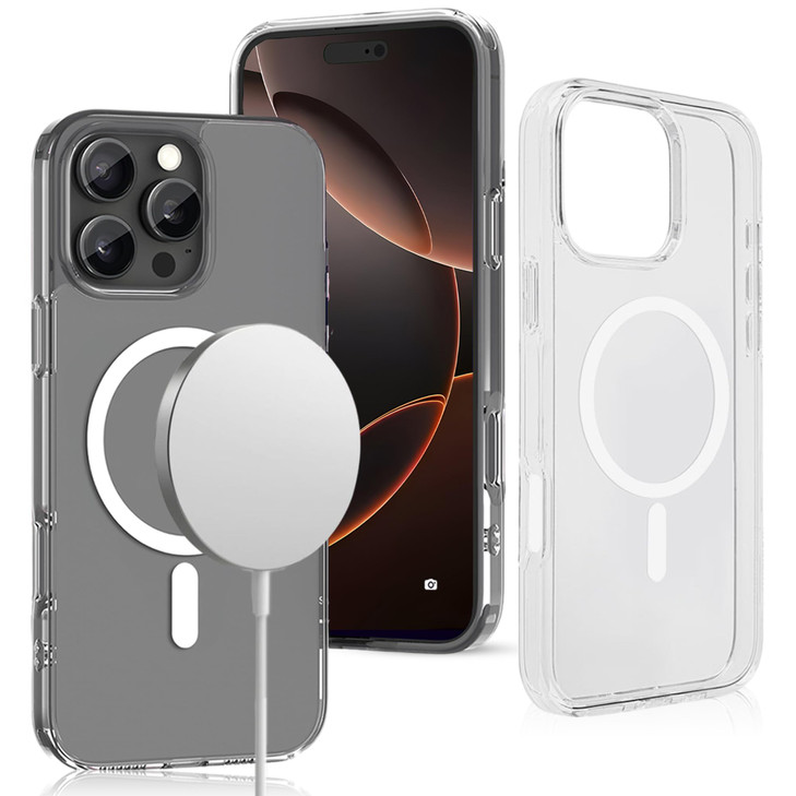 CASE GUY for iPhone 16 Pro Max Case Clear Shockproof Bumper MilitaryGrade Drop Protection NotYellowing Compatible with M