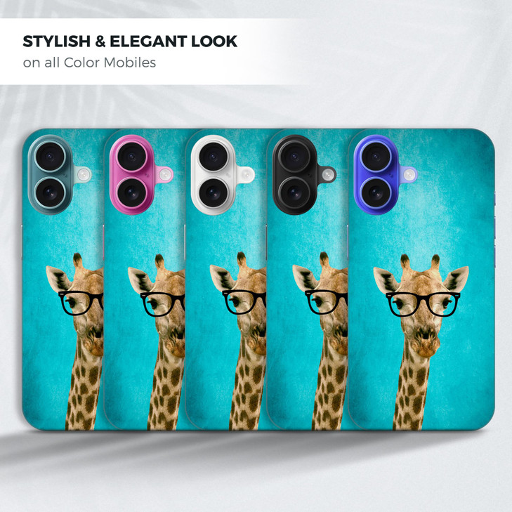 for iPhone 16 Plus iPhone 16 Plus Case Cute Hipster Giraffe Printed Slim Sleek Hard Plastic Protective Back Cover for iP