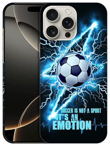 GlamCase for iPhone 16 Pro iPhone 16 Pro Case Soccer Lightining Design Printed Slim Sleek Cute Plastic Hard Protective D