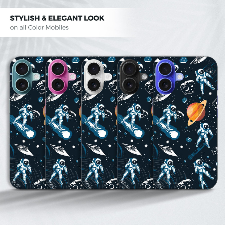 GlamCase for iPhone 16 Plus iPhone 16 Plus Case Astronaut Galaxy Space Design Printed Slim Sleek Cute Plastic Hard Snap