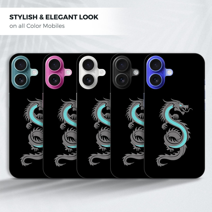GlamCase for iPhone 16 iPhone 16 Case Dragon Design Printed Slim Sleek Cute Plastic Hard Snap on Protective Designer Bac