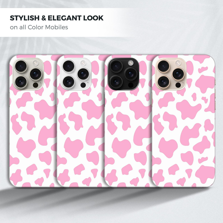 GlamCase for iPhone 16 Pro iPhone 16 Pro Case Cow Skin Pink Pattern Design Printed Slim Sleek Cute Plastic Hard Protecti