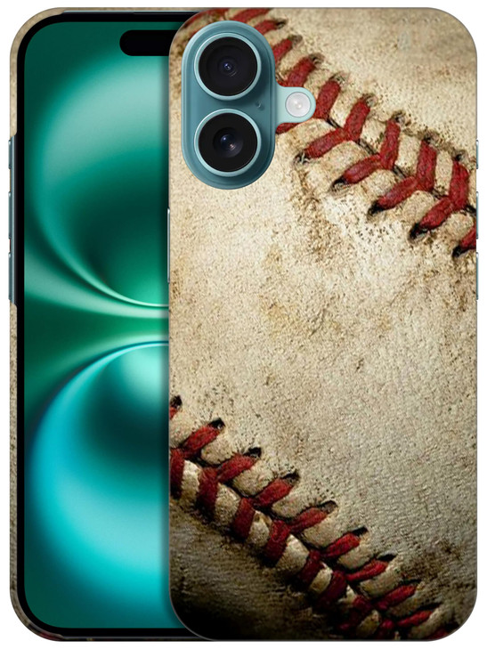 for iPhone 16 Plus iPhone 16 Plus Case Cute Baseball Grunge Printed Slim Sleek Hard Plastic Protective Back Cover for iP