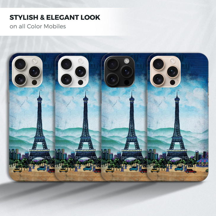 GlamCase for iPhone 16 Pro iPhone 16 Pro Case Eiffel Tower Paris Mountain City Grunge Printed Slim Sleek Cute Plastic Ha