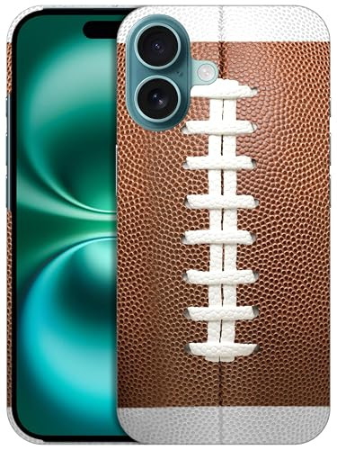 GlamCase for iPhone 16 iPhone 16 Case American Football Rugby American Football Printed Slim Sleek Cute Plastic Hard Pro