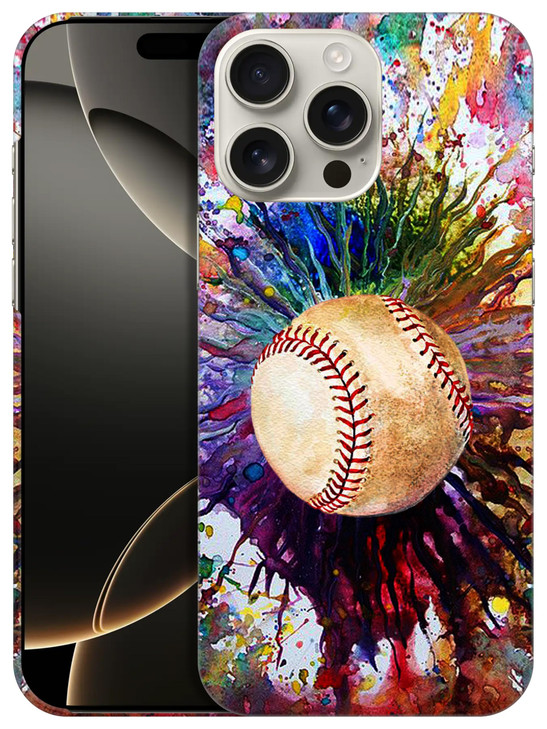 GlamCase for iPhone 16 Pro iPhone 16 Pro Case Vintage Color Baseball Design Printed Slim Sleek Cute Plastic Hard Protect