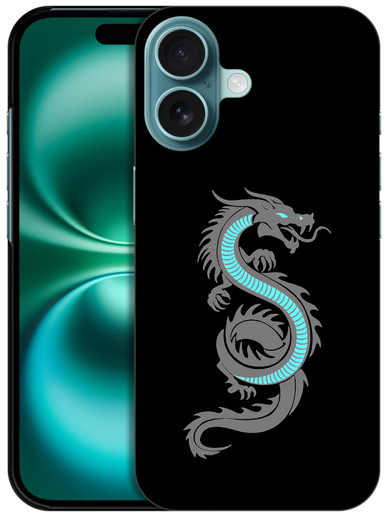 GlamCase for iPhone 16 Plus iPhone 16 Plus Case Dragon Design Printed Slim Sleek Cute Plastic Hard Snap on Protective De