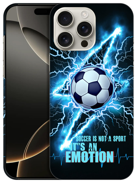 GlamCase for iPhone 16 Pro Max iPhone 16 Pro Max Case Soccer Lightining Printed Slim Sleek Cute Plastic Hard Protective