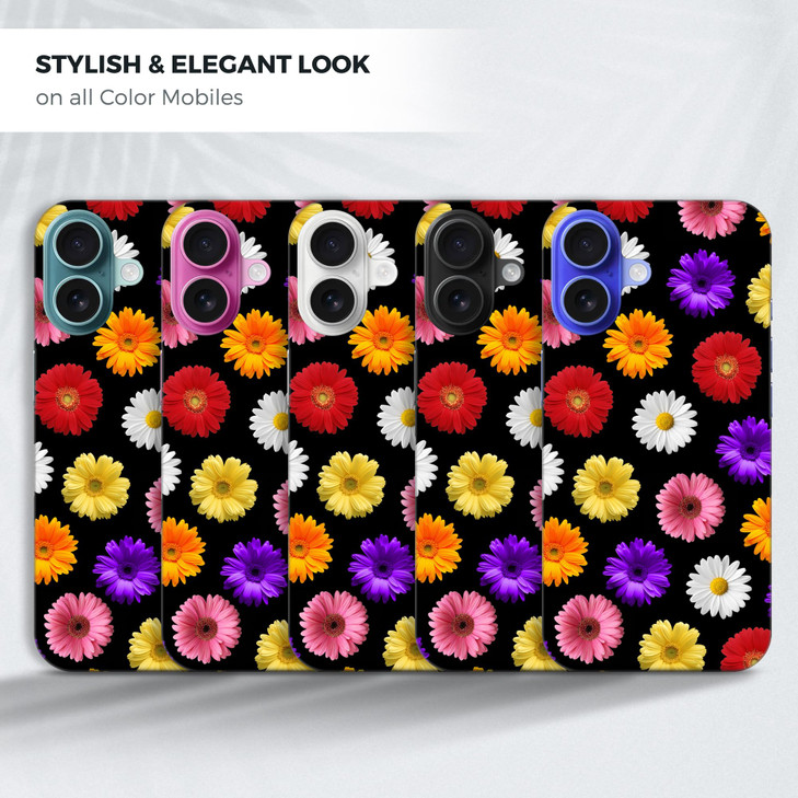 GlamCase for iPhone 16 Plus iPhone 16 Plus Case Daisy Flower Multicolor Pattern Printed Slim Sleek Cute Plastic Hard Pro
