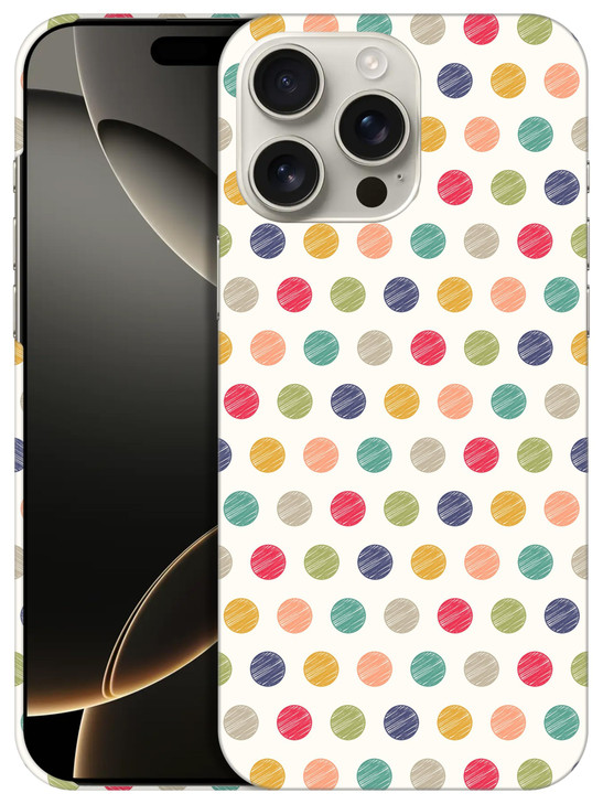 GlamCase for iPhone 16 Pro iPhone 16 Pro Case Polka Dots Pattern Design Printed Slim Sleek Cute Plastic Hard Protective