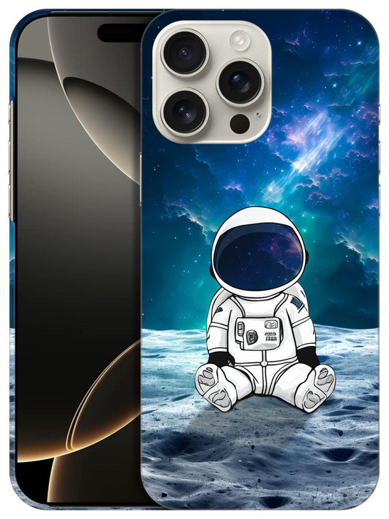 GlamCase for iPhone 16 Pro iPhone 16 Pro Case Baby Astronaut in Space Design Printed Slim Sleek Cute Plastic Hard Protec