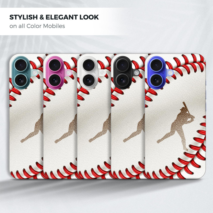 GlamCase for iPhone 16 Plus iPhone 16 Plus Case Girls Baseball Design Printed Slim Fit Cute Plastic Hard Protective Desi