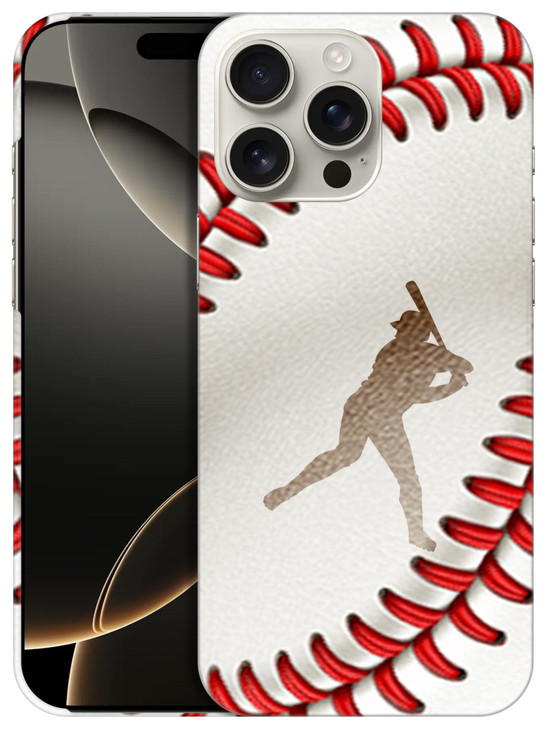 GlamCase for iPhone 16 Pro iPhone 16 Pro Case Girls Baseball Design Printed Slim Sleek Cute Plastic Hard Snap on Protect