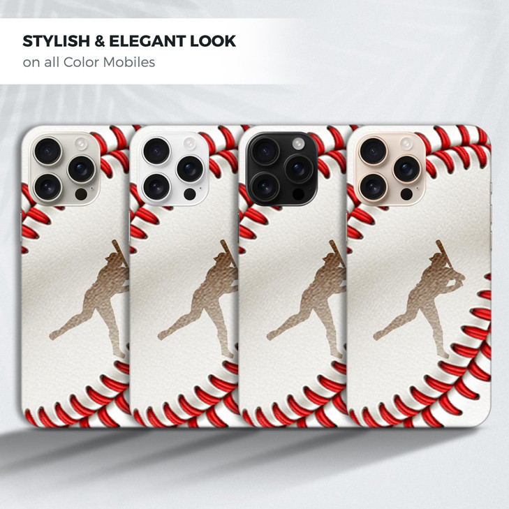 GlamCase for iPhone 16 Pro iPhone 16 Pro Case Girls Baseball Design Printed Slim Sleek Cute Plastic Hard Snap on Protect