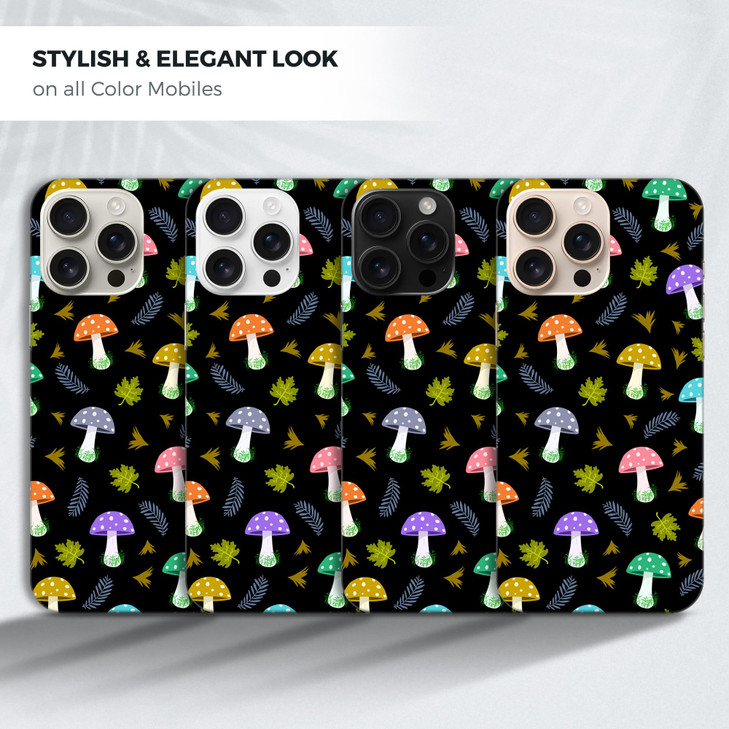 GlamCase for iPhone 16 Pro iPhone 16 Pro Case Mushroom Multicolor Pattern Design Printed Slim Sleek Cute Plastic Hard Pr