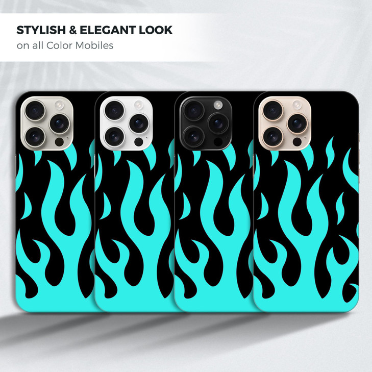 GlamCase for iPhone 16 Pro iPhone 16 Pro Case Flame Teal Design Printed Slim Sleek Cute Plastic Hard Snap on Protective
