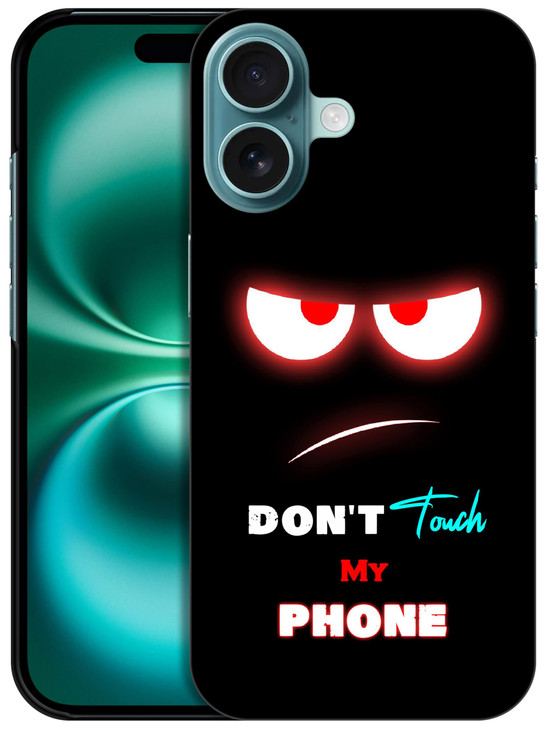 GlamCase for iPhone 16 iPhone 16 Case Dont Touch My Phone Design Printed Slim Sleek Cute Plastic Hard Snap on Protective