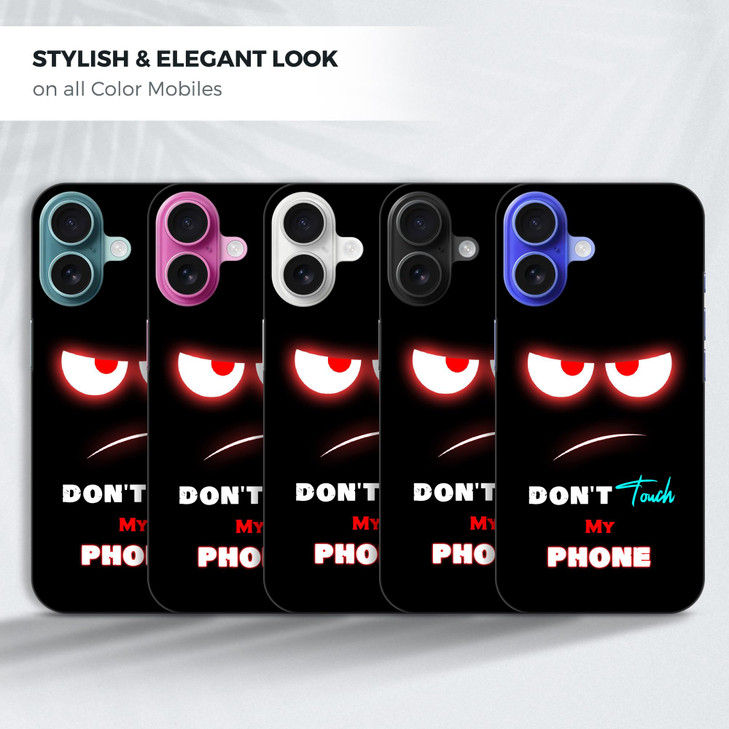 GlamCase for iPhone 16 iPhone 16 Case Dont Touch My Phone Design Printed Slim Sleek Cute Plastic Hard Snap on Protective