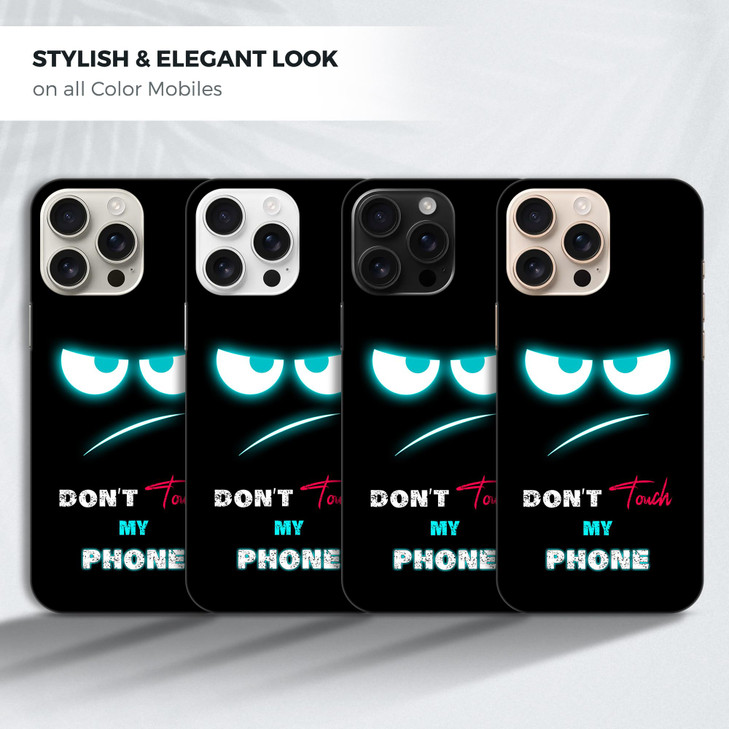 GlamCase for iPhone 16 Pro iPhone 16 Pro Case Dont Touch My with Teal Eyes Printed Slim Sleek Cute Plastic Hard Protecti