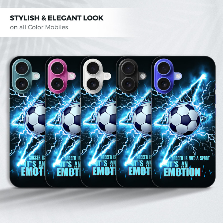 GlamCase for iPhone 16 iPhone 16 Case Soccer Lightining Design Printed Slim Sleek Cute Plastic Hard Snap on Protective D