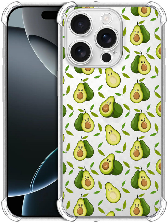 GlamCase Clear Case for iPhone 16 Pro Max iPhone 16 Pro Max Clear Case Strawberry Pattern Design Printed Durable Clear S