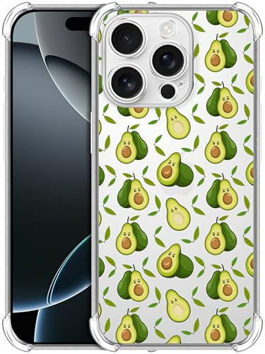 GlamCase for iPhone 16 Pro Max iPhone 16 Pro Max Clear Case Pineapple Watercolored Design Printed Clear Shockproof Prote