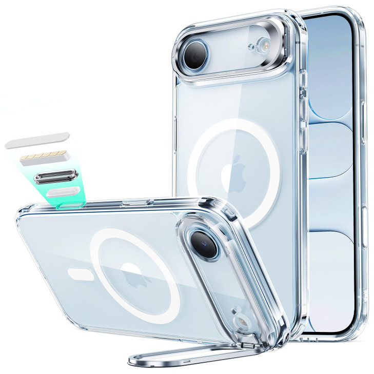 ESR for iPhone Air Case with Stash Stand Camera Control Cover Compatible with MagSafe MilitaryGrade Drop Protection Magn