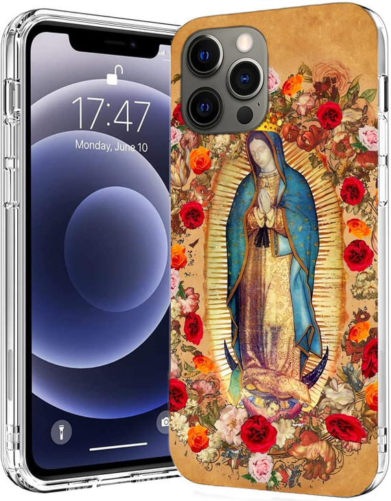 Jorsoery Phone Case for iPhone iPhone 16 Plus Our Lady of Guadalupe Mexican Virgin Mary Mexico Catholic Saint Soft TPU S