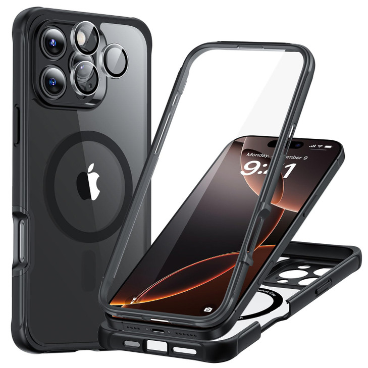 ESR for iPhone 16 Pro Case Compatible with MagSafe FullBody MilitaryGrade Drop Proof Case with Builtin 9H Tempered Glass
