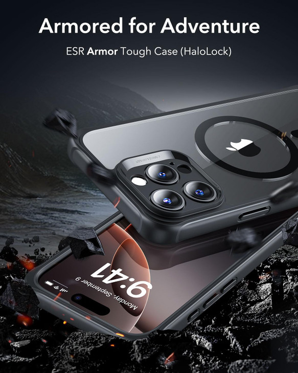 ESR for iPhone 16 Pro Max Case Compatible with MagSafe FullBody MilitaryGrade Drop Proof Case with Builtin 9H Tempered G