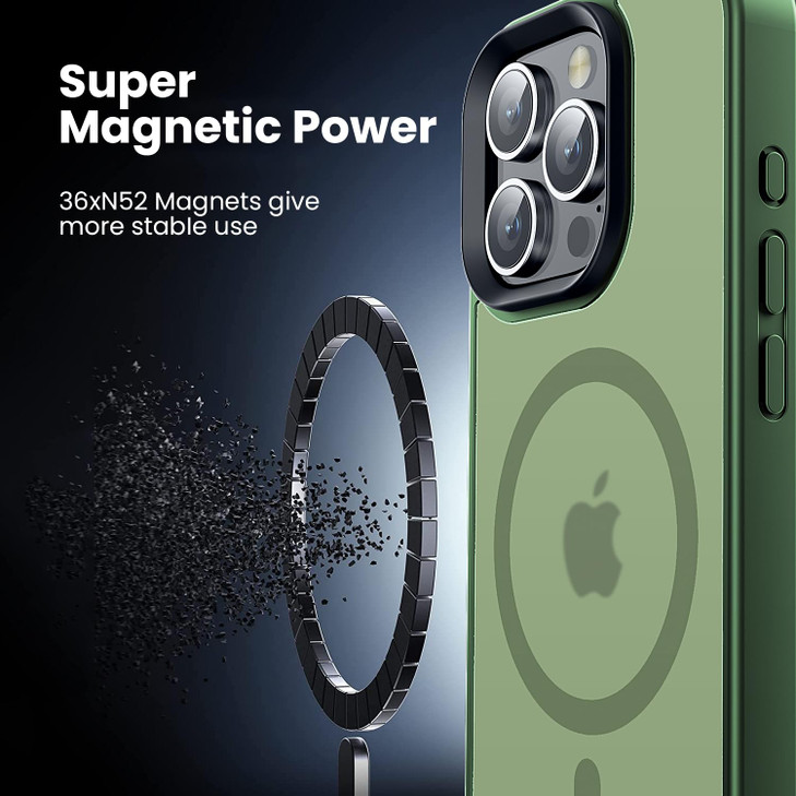 Gyizho AntiYellowing Strong Magnetic for iPhone 16 Pro Max Case Compatible with MagSafe 12FT Military Grade Drop Shockpr