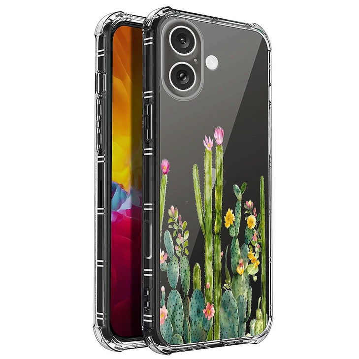 Yuning419 Compatible with iPhone 16 Plus CaseSoft TPU Transparent Shockproof Protective Cover Clear Case for iPhone 16 P