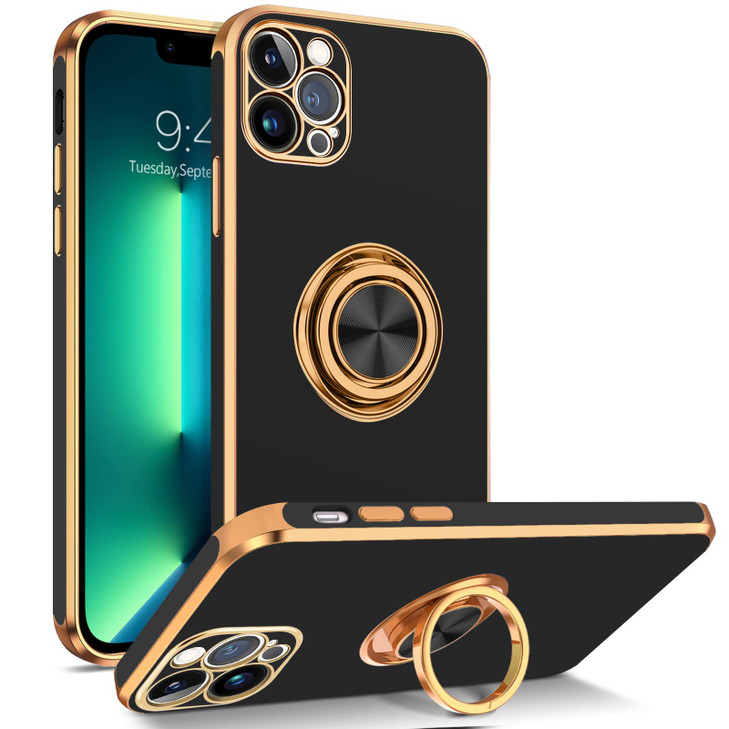BENTOBEN for iPhone 13 Pro Case iPhone 13 Pro Phone Case Slim Fit 360 Ring Holder Kickstand Magnetic Car Mount Supported
