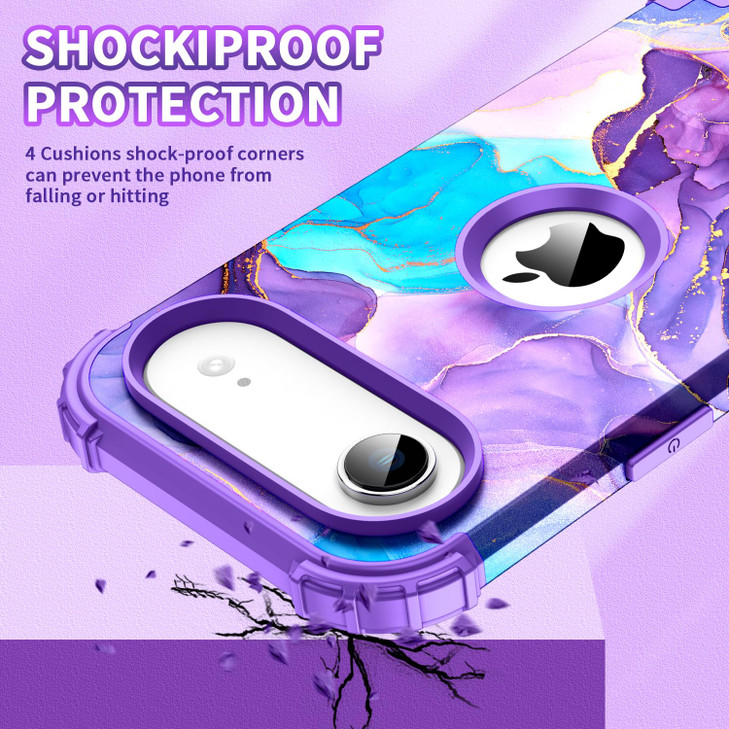 BQQFG for iPhone 17 Pro Max CaseThree Layer Heavy Duty Shockproof Hybrid Hard Plastic Bumper Soft Silicone Rubber Drop P