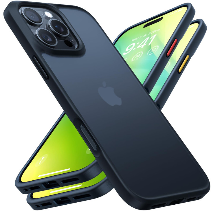 TORRAS Shockproof for iPhone 16 Pro Max Case 4X Military Grade Drop Proof Translucent Slim Protective AntiScratch Hard P