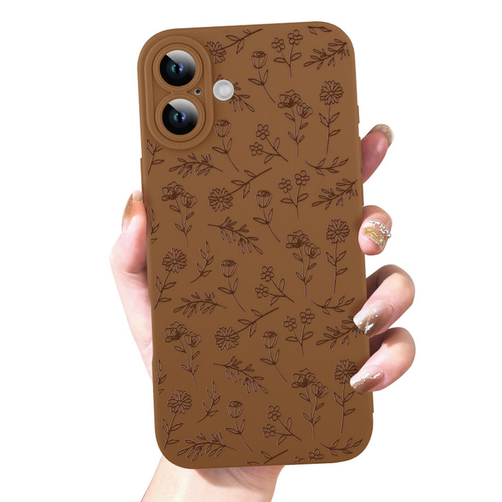 OOK Case for iPhone 16 Plus Case Cute Flower Floral Design for Girls Women Soft TPU Camera Lens Protective Phone Cover f