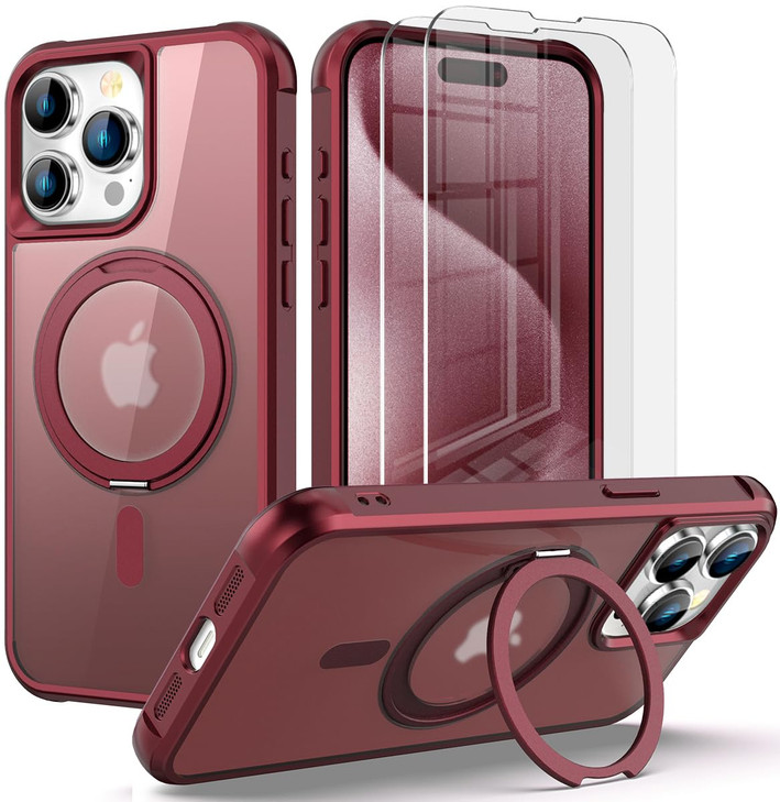 Ezanmull for iPhone 16 Pro Max Case Compatible with MagSafe MilitaryGrade Protection Raised Camera Frame Kickstand Case