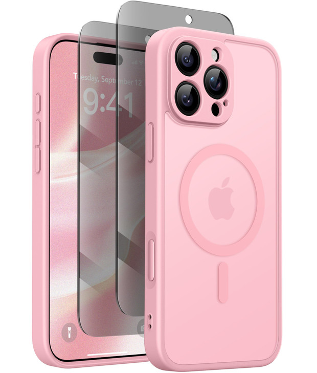 Magnetic for iPhone 16 Pro Case with Camera Control ButtonCompatible with MagSafeFull Camera ProtectionPrivacy Screen Pr